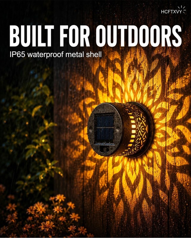 Solar Mandala Projector Waterproof Outdoor Garden Patio Light gallery
