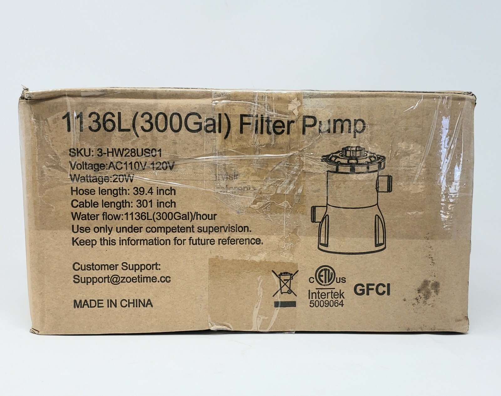 Zoetime Cartridge Pool Filter System & Pump For Above Ground Pool Model# 53011E gallery