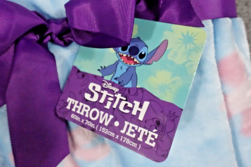 Disney Stitch Plush Throw Blanket Super Soft Light Blue 60x70 inches Washable gallery