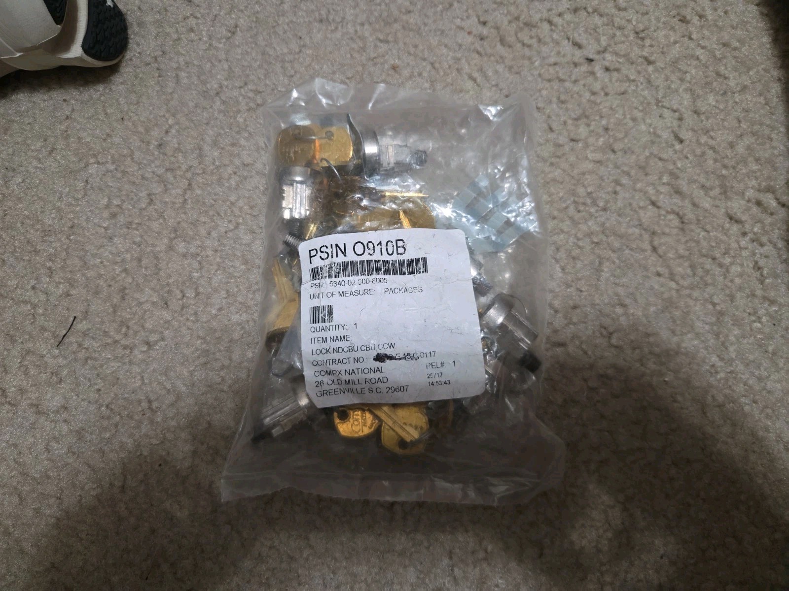 SEALED Compx USPS-L-1172C Counter Clockwise National Mailbox Lock & Key - 10 ct. gallery