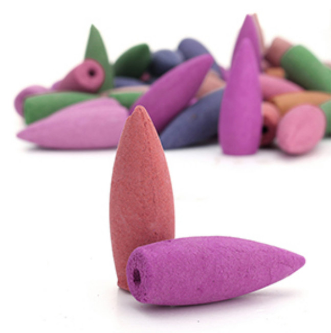 NEW VERSION Big Backflow Incense Burner Cones Flower Flavor Smoke Bullet Cone gallery