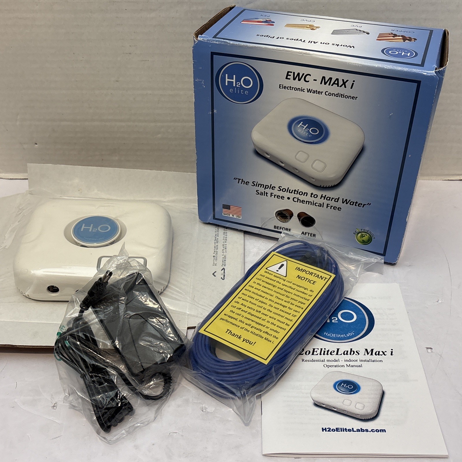 New/Open Box*H2O Elite Max i Salt/Chemical Free Electronic Water Conditioner gallery