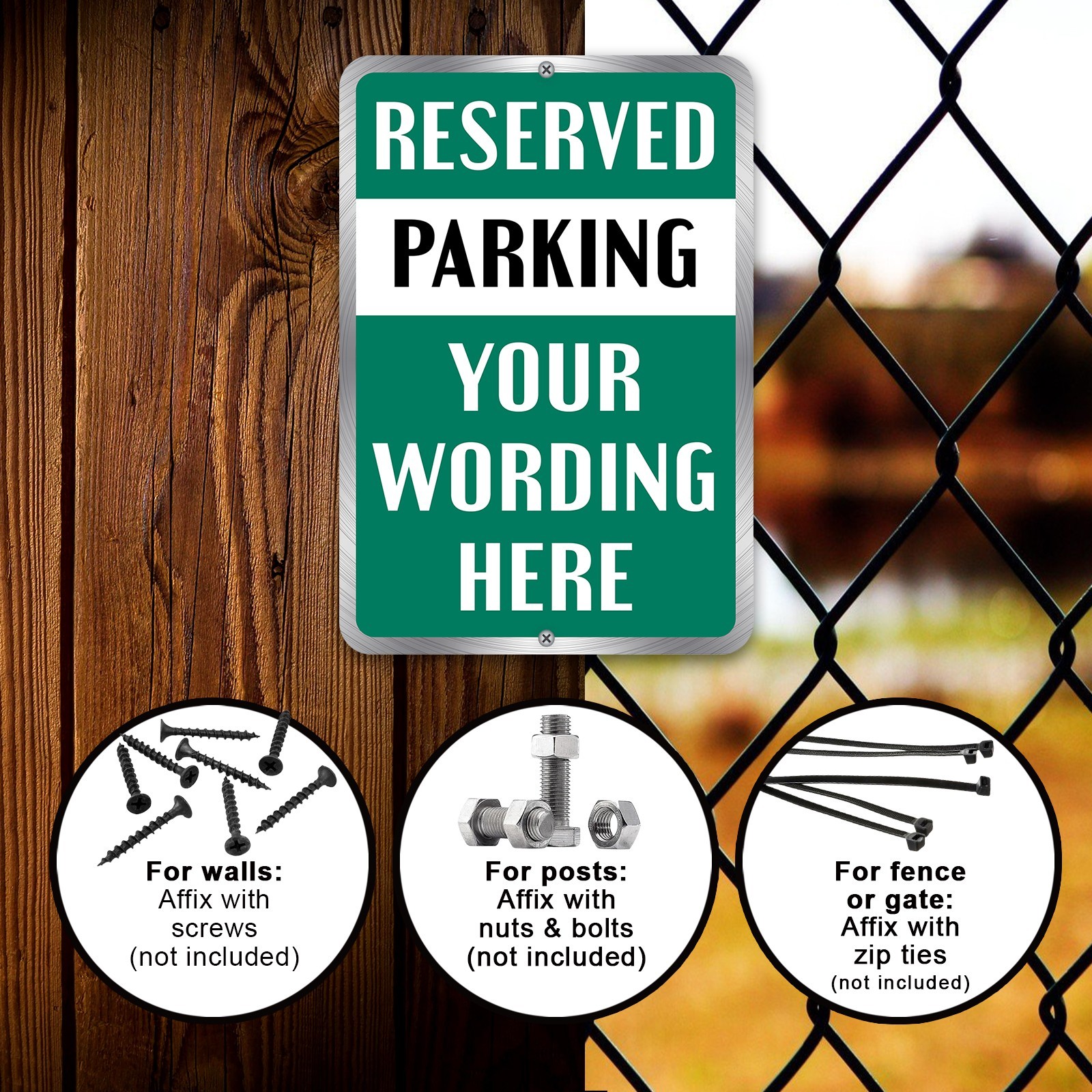 Customized With Your Parking Text New Personalized Aluminum Metal Sign 8 x 12" gallery