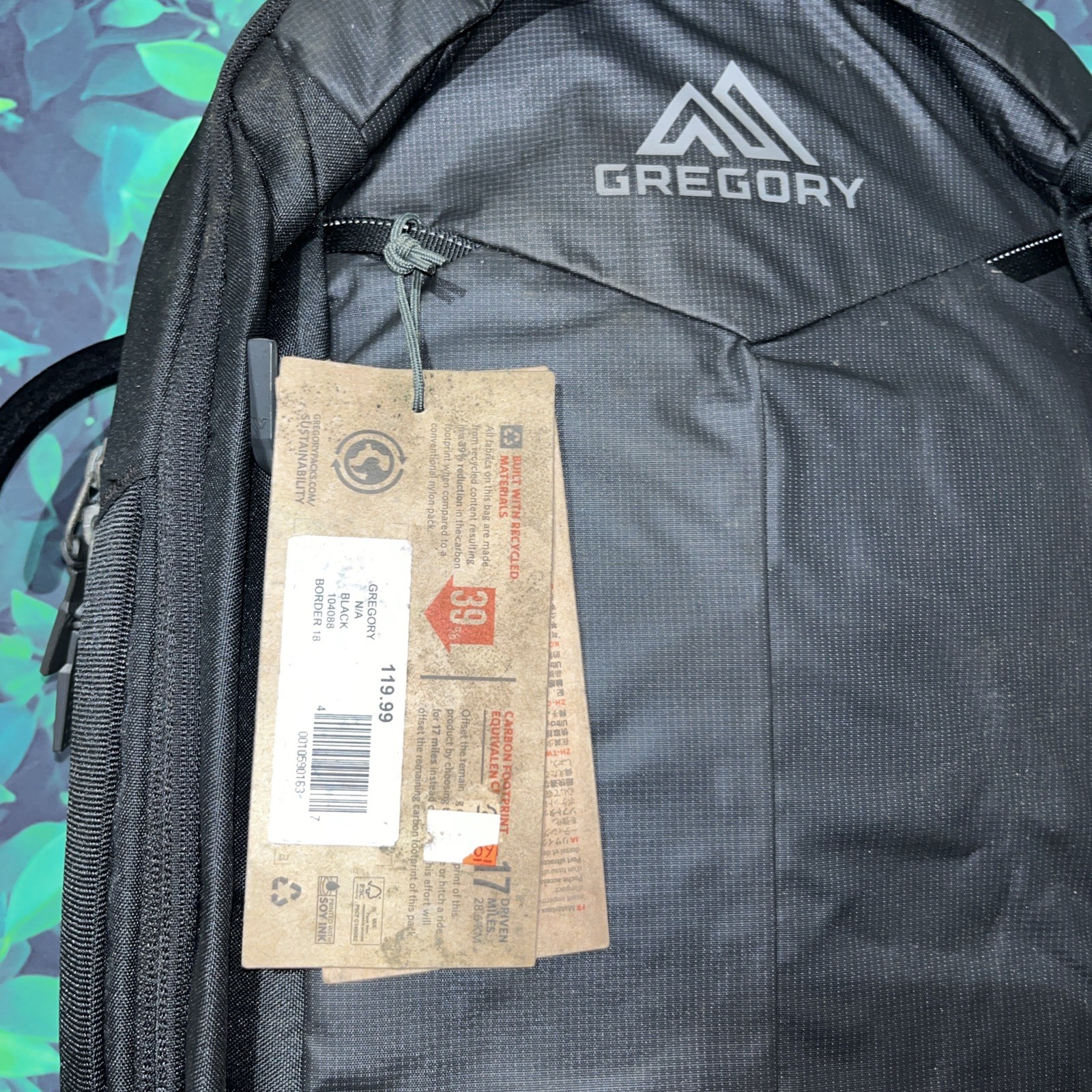 Gregory Black Border 18 Backpack with Defects 2