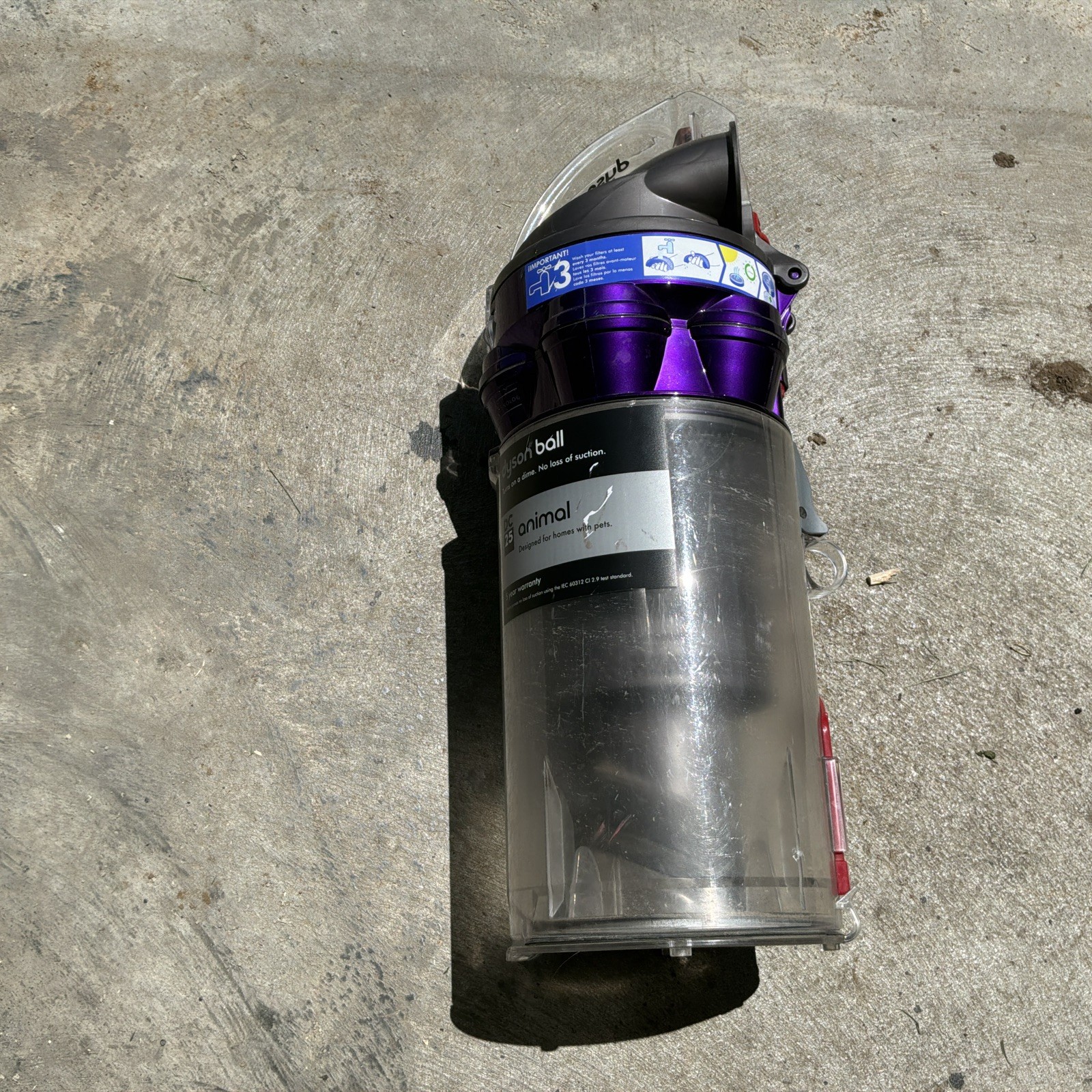 Dyson DC25 Animal Dust Bin Cyclone Vacuum Cleaner Canister Purple Original Parts gallery