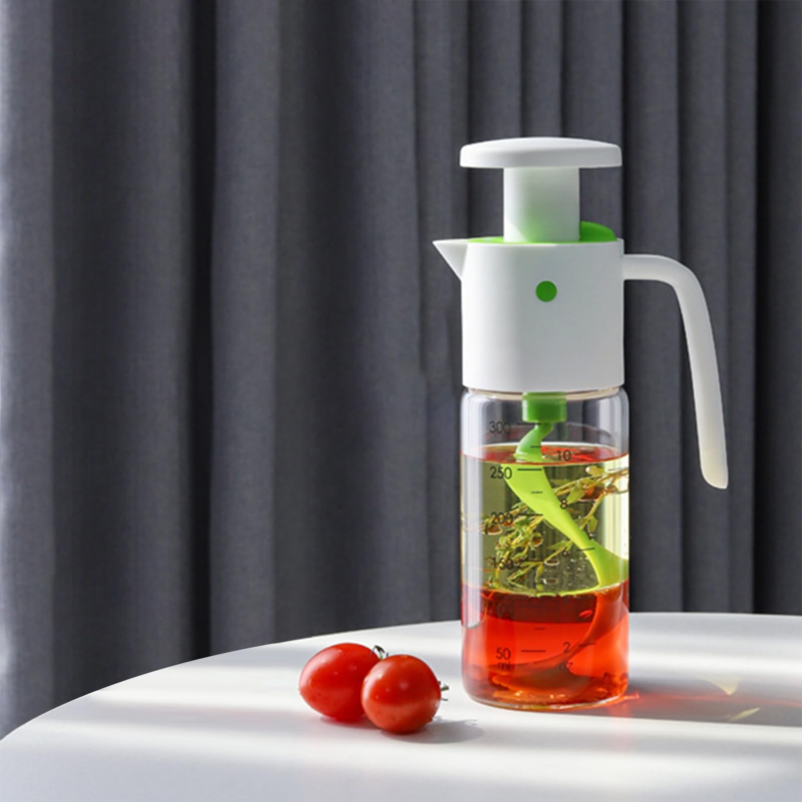 Salad Dressing Mixer, 300ml/ 10oz Leak Proof Salad Dressing Shaker Glass Bott... gallery