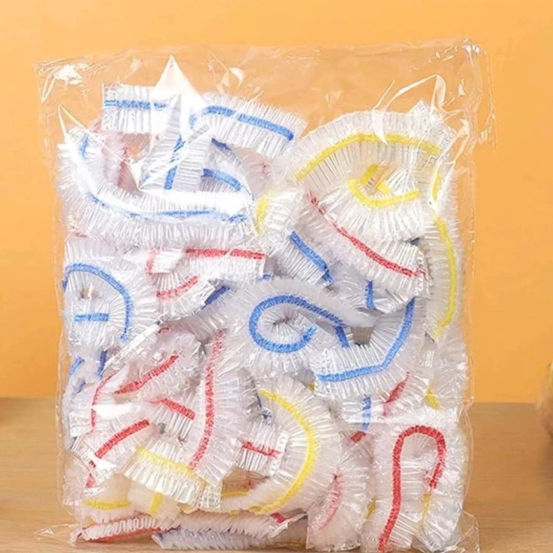 Food Grade Disposable Food Covers Fresh-Keeping Plastic Bag Colorful Saran Wrap gallery