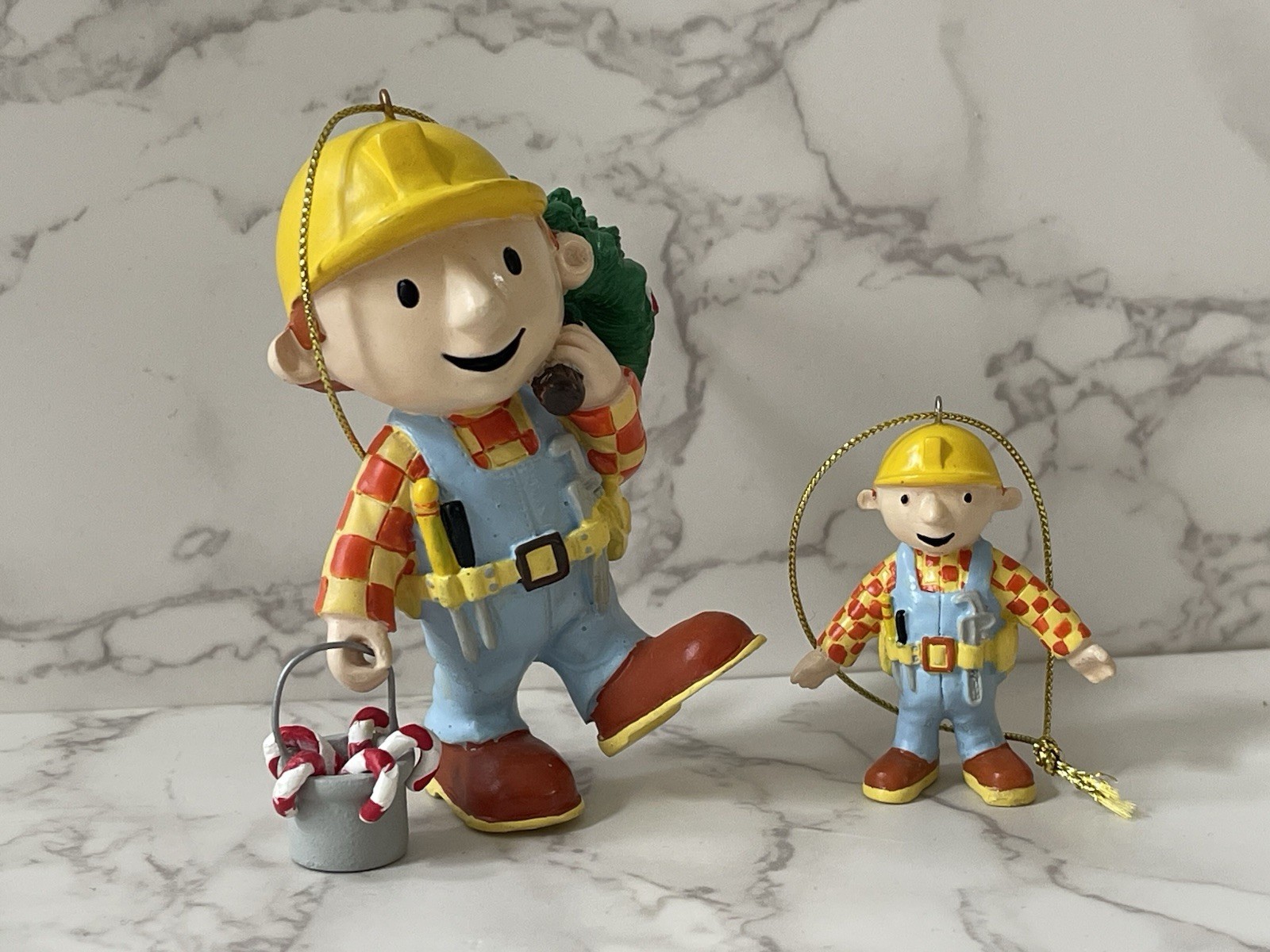 Bob the Builder Candy Canes & Tree 2 Piece Christmas Ornament Set Kchapman gallery