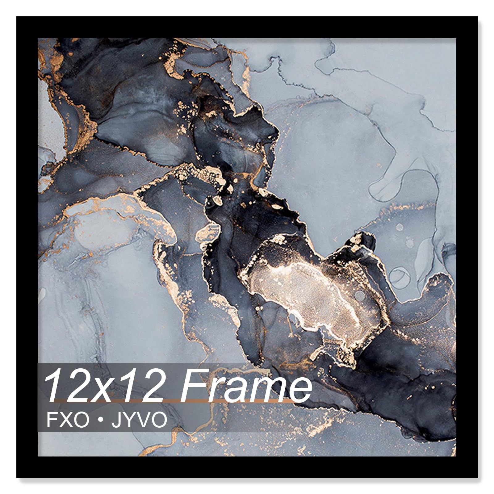 12X12 Picture Frame in Black - Horizontal and Vertical Formats for Wall - Photo gallery
