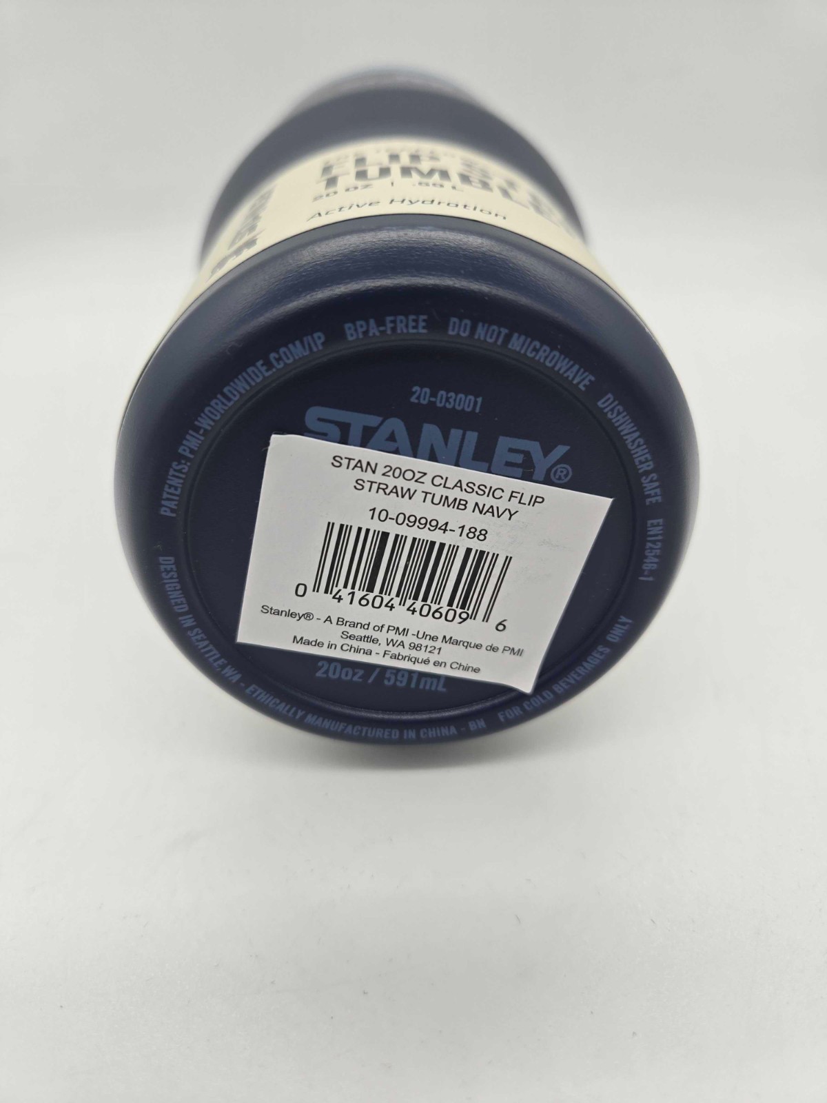 Stanley IceFlow Stainless Steel Flip Straw Tumbler with Handle - 20 oz - Navy gallery