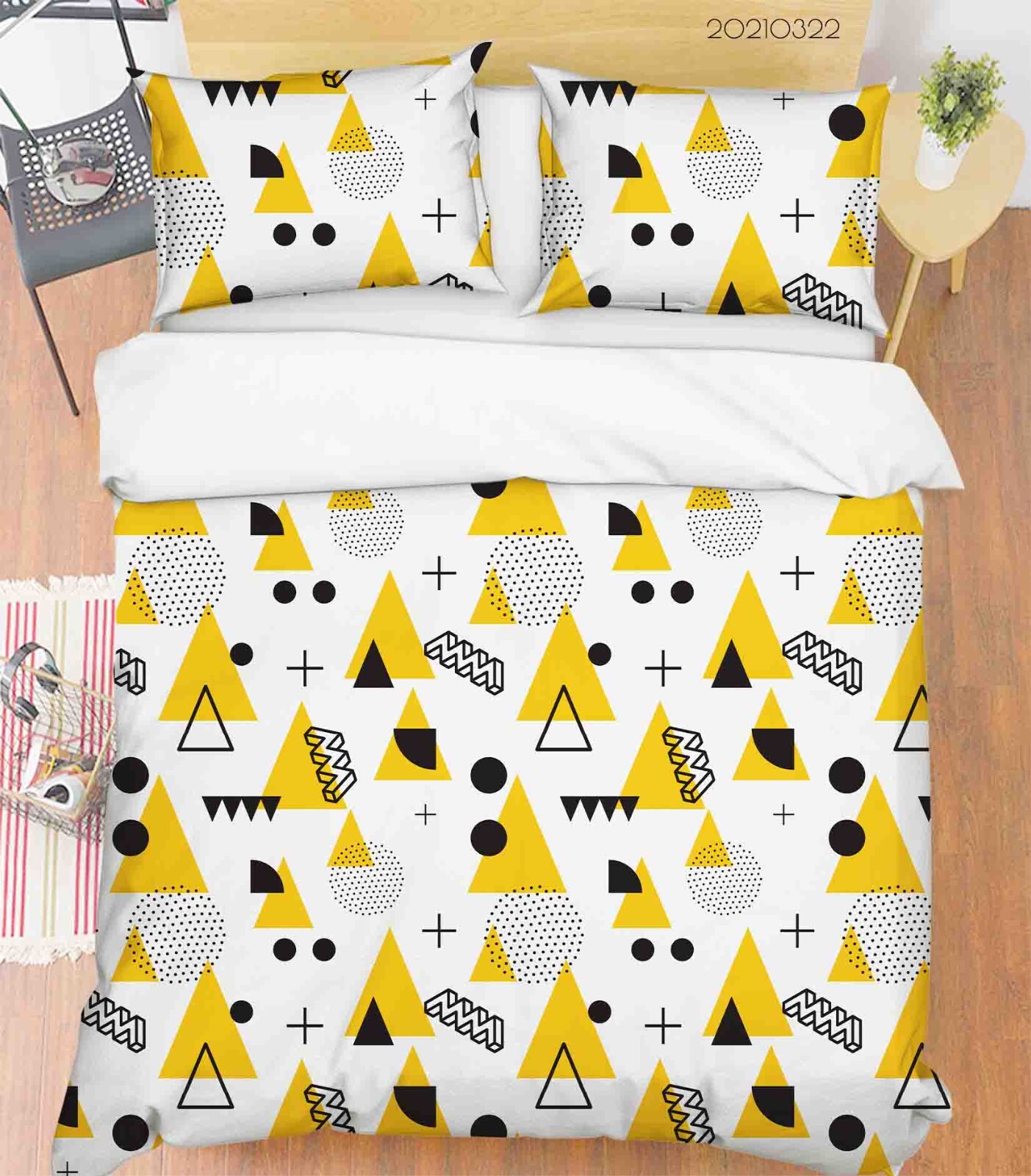 3D Geometric Pattern Colorful Quilt Cover Set Bedding Sets Pillowcases 64 gallery