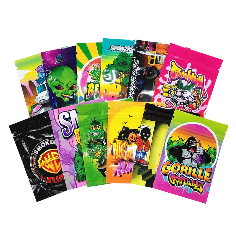50/100pcs Resealable Mixed Cartoon Plastic Bags zipper lock Thick Pouch 7*10 gallery