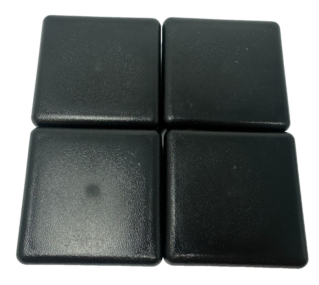 Lot of (4) Square Plastic Plug, LDPE, Cap Square Tubing, 10 - 14 Gauge, 3" x 3" gallery