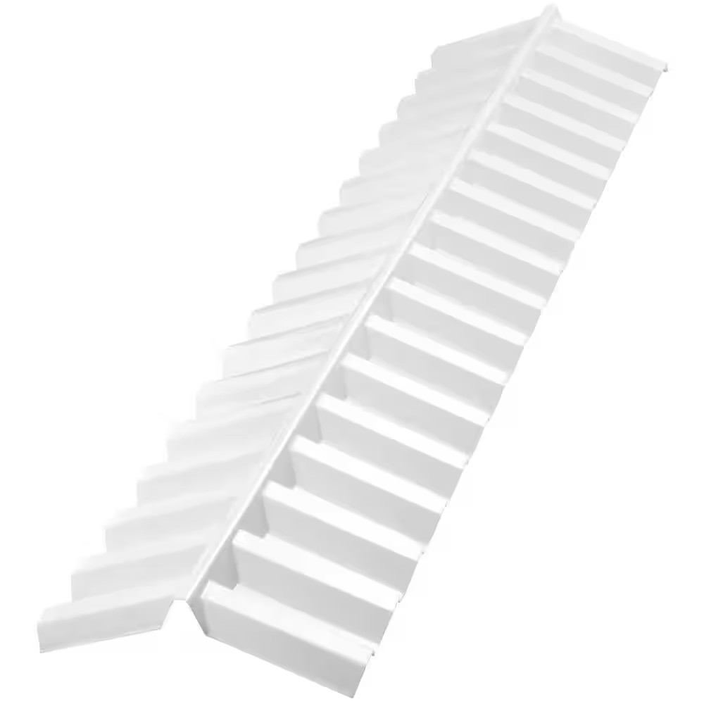 4 Ft. Polycarbonate Ridge Cap Flashing in White Opal gallery