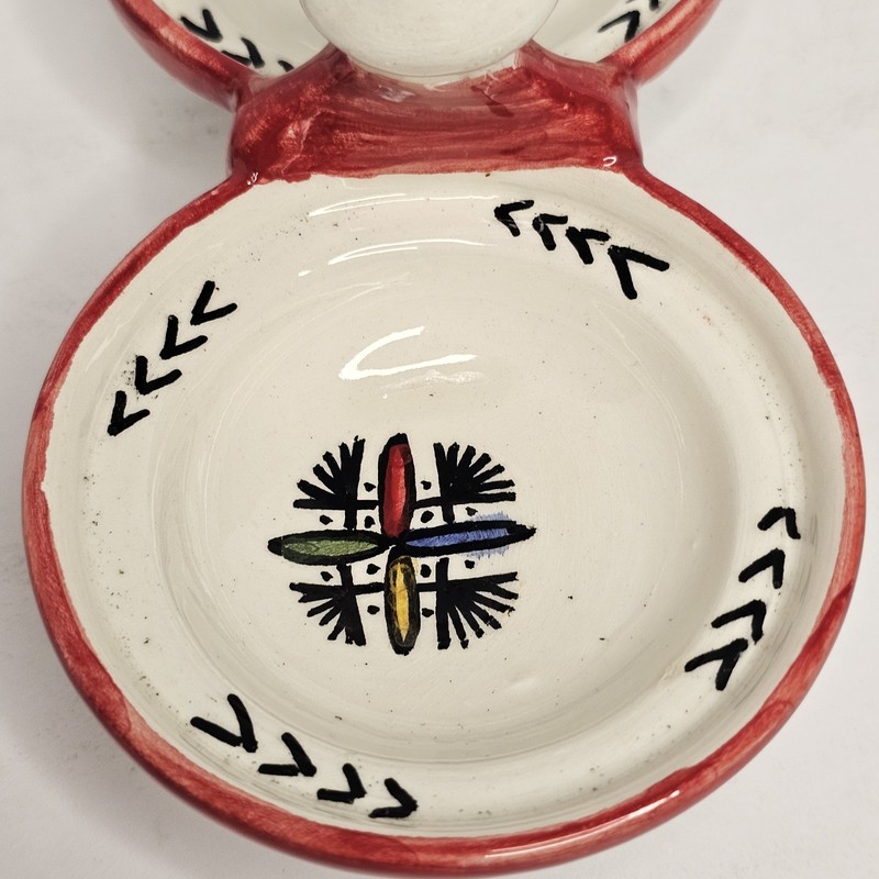 Hand Painted Moroccan Double Mini Tagine Serving Dish Spice Condiment Ceramic gallery