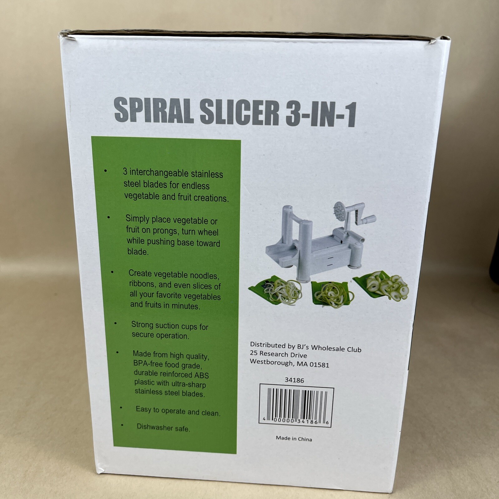 3 in 1 Fruit & Vegetable Spiral Slicer Cutter 3 Blades New Open Box gallery
