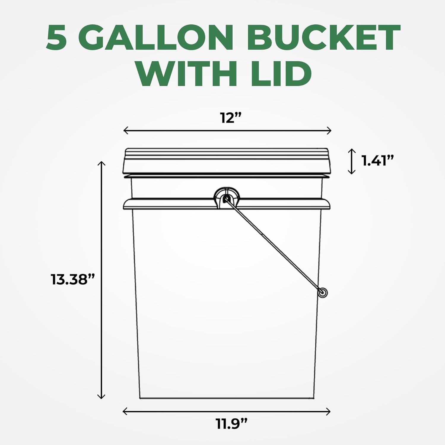 EconoHome 5-Gallon White Bucket Pail Container BPA Free 5 PACK gallery
