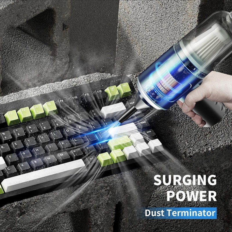 Compact USB Rechargeable Handheld Vacuum - Perfect for Pet Hair & Car Clean gallery