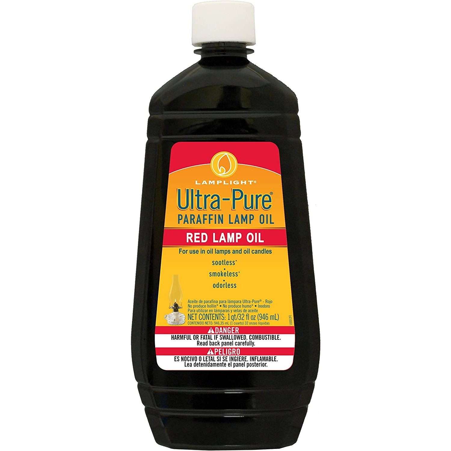 Lamplight Farms Ultra-Pure Clean-Burning Lamp Oil 99% Pure Paraffin 32 Oz Red gallery