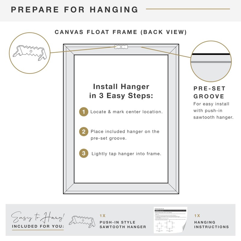 Black Silver Float Frame 12x16, Canvas Hanging Display, Adhesive Back gallery
