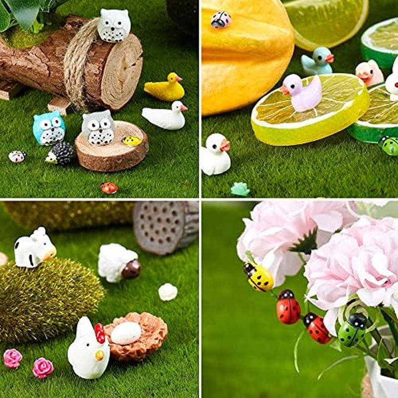 100 Pcs Mini Resin Animals Figures Tiny Resin Animals Bulk for Miniatures Fairy gallery