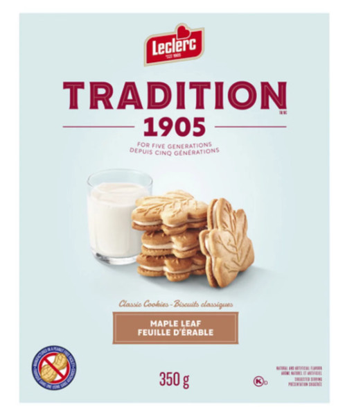Leclerc Tradition Nut Free Cookies Maple Leaf 350g gallery