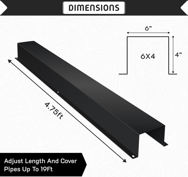 FEBTECH - Metal Lineset Cover 6" W x 19 FEET L - Carbon Steel AC Line Cover gallery