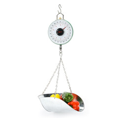 Tada 22Lbs Double-Sided Dial Mechanical Hanging Scale Scoop/Chain For Farm
