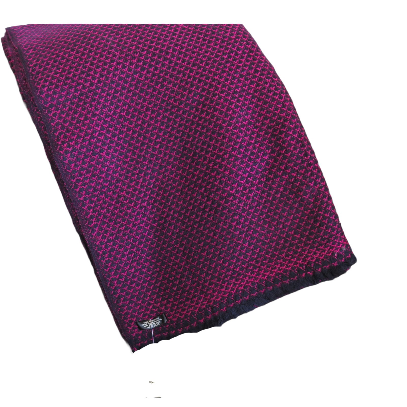 Cashmere|4 Ply|Throw/Blanket|Hand Loomed|Nepal| 2 Color| Fuchsia & Blue gallery