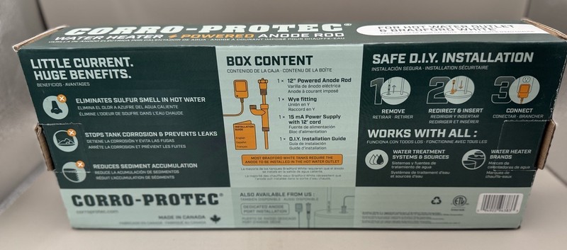 Corro-Protec Powered Anode for Water Heater Eliminates Smell Bradford White NEW gallery