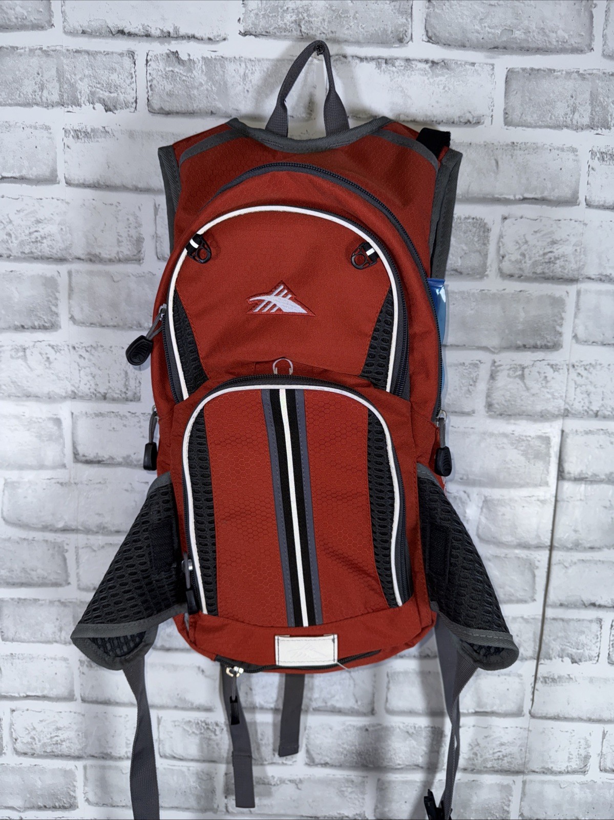High Sierra Air Flow Cooled Small Hiking Backpack Camelback Red Orange