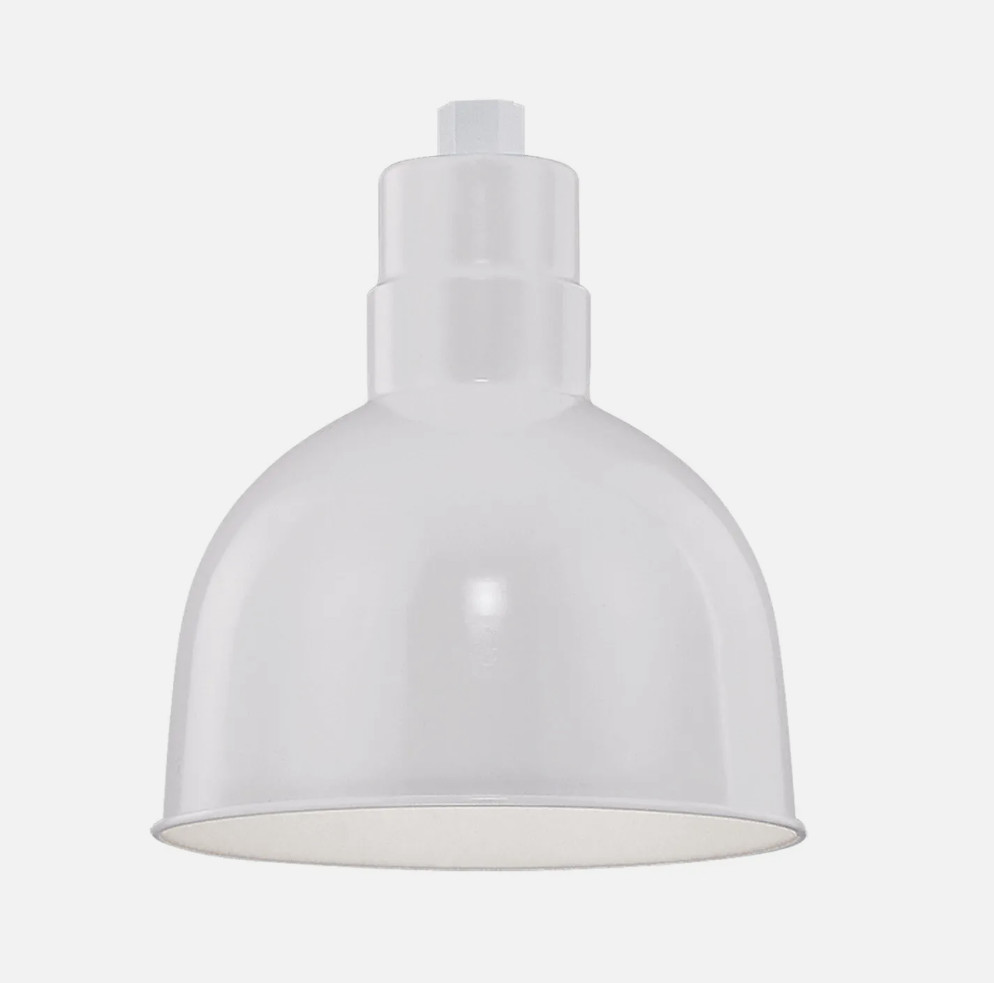 Millennium Lighting RDBS10 White R Series 1-Light 10"W Outdoor Dome Shade gallery