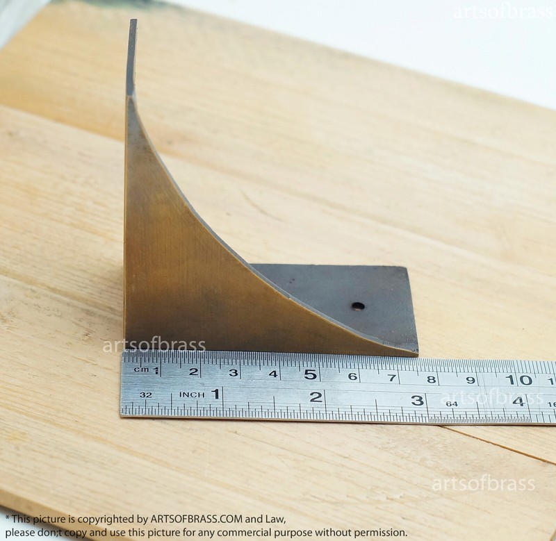3.00 Inch Vintage Solid Brass Western Corner Protector - Cabinet, Table, Trunk gallery