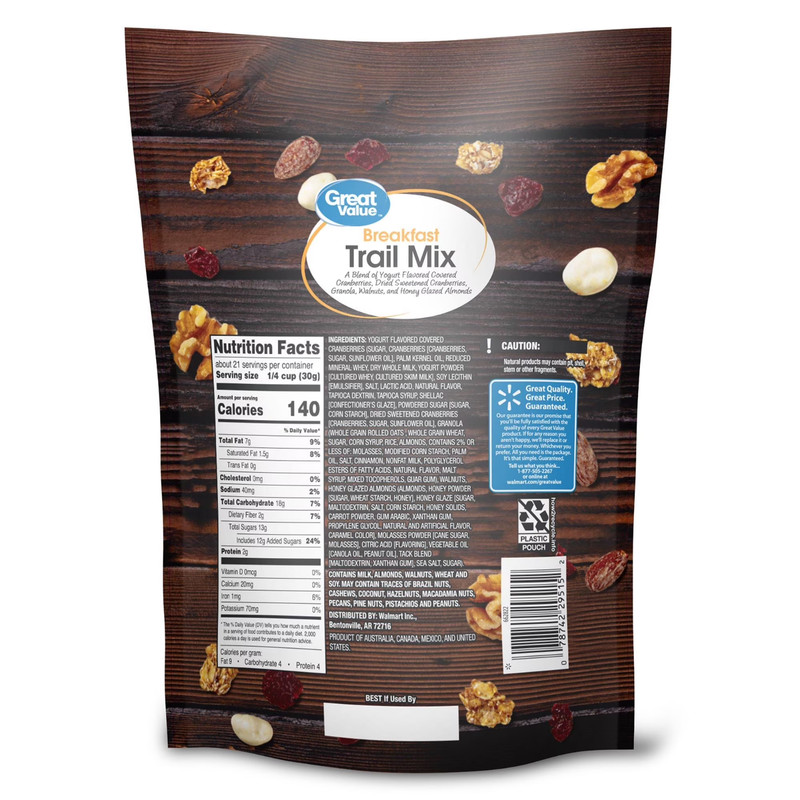 Great Value Breakfast Blend Trail Mix – 22 oz Pack... gallery