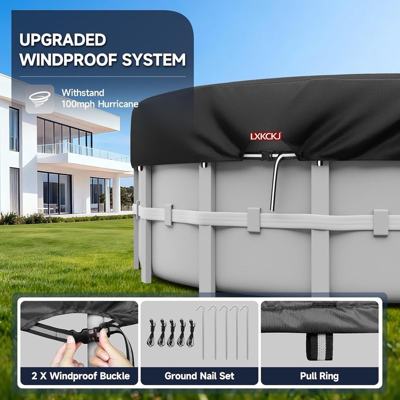 18FT Round Pool Cover, Solar Pool Covers for Above Ground Pools gallery