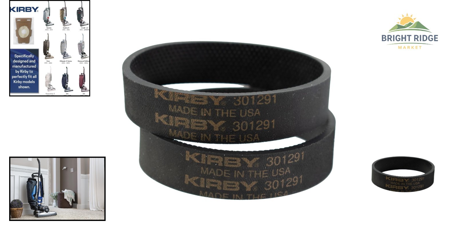 High-Quality Rubber Belts for Upright Vacuums, 2 Belts for Easy Replacement gallery