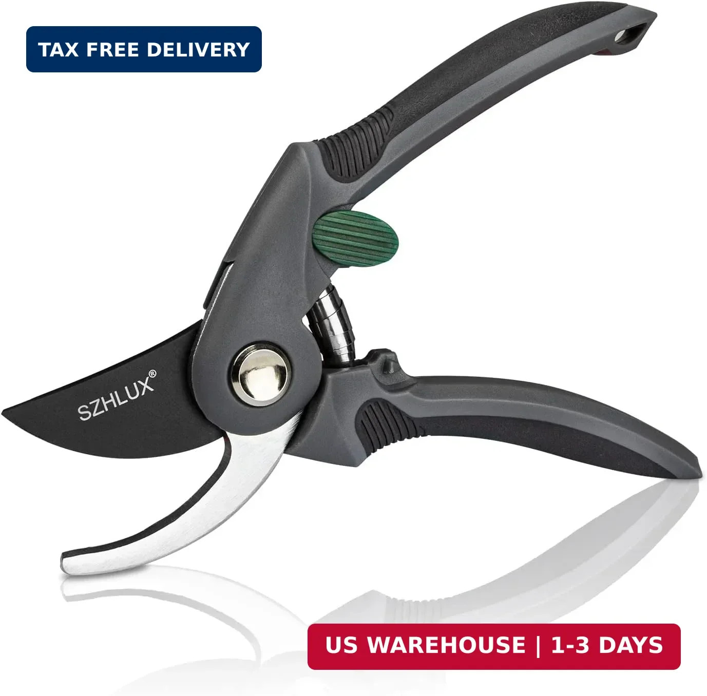 SZHLUX Pruning Shears, Premium SK5 Carbon Steel Blades Hand Pruner for Garden, S gallery