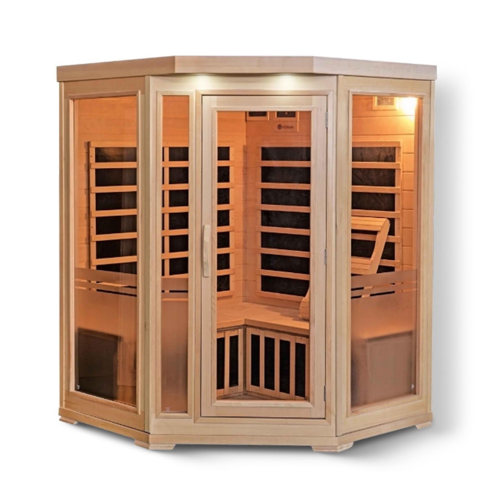 Heatwave Sonoma 3 Person Corner Infrared Sauna for Home - Thick Hemlock... gallery