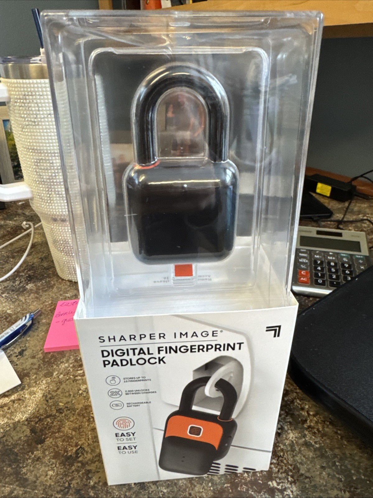 Sharper Image Fingerprint Digital Smart Padlock for Locker Bike Door Gate Home gallery