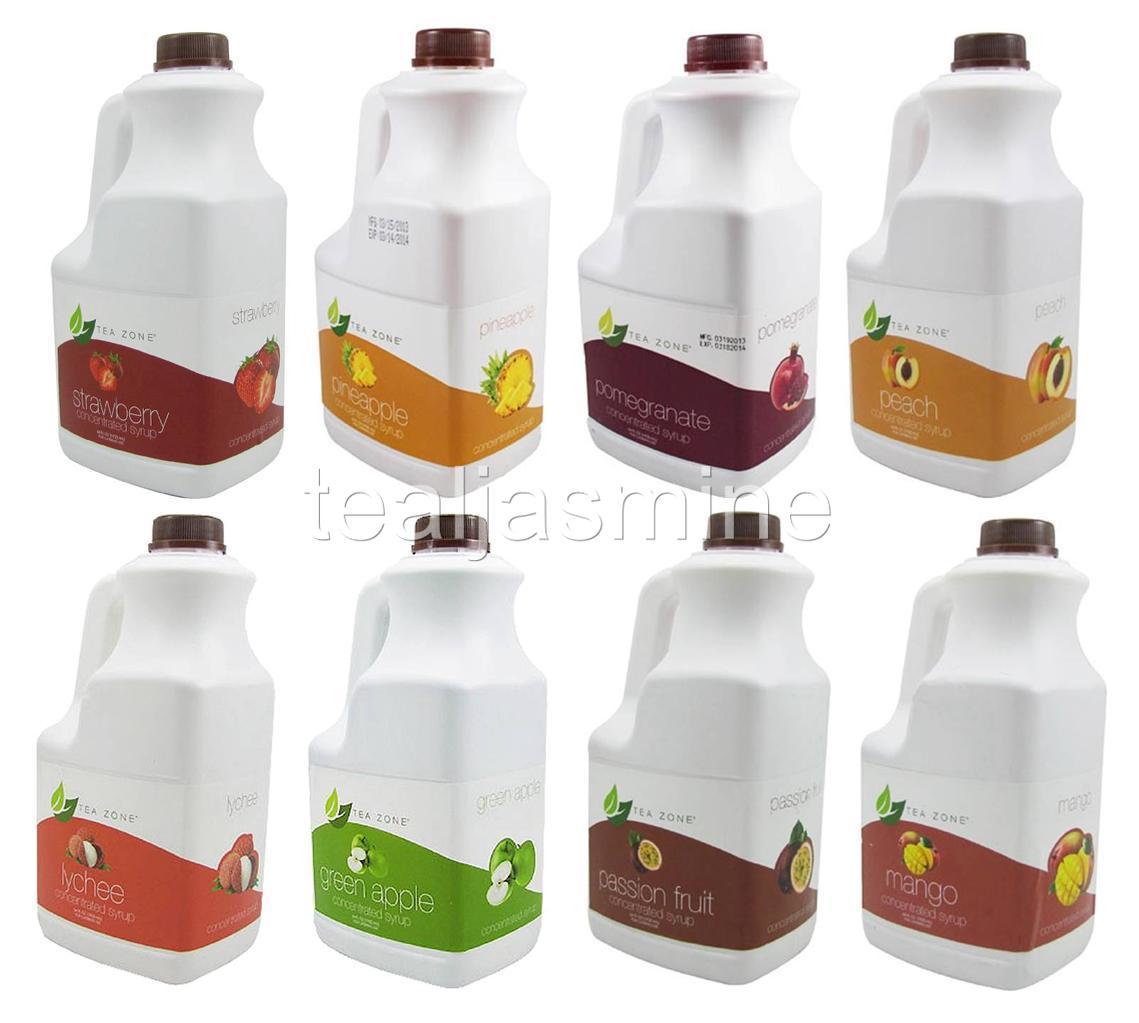 Tea Zone Premium Fruit Syrup for BubbleTea Boba 64 Fl. Oz. Assorted Flavors gallery