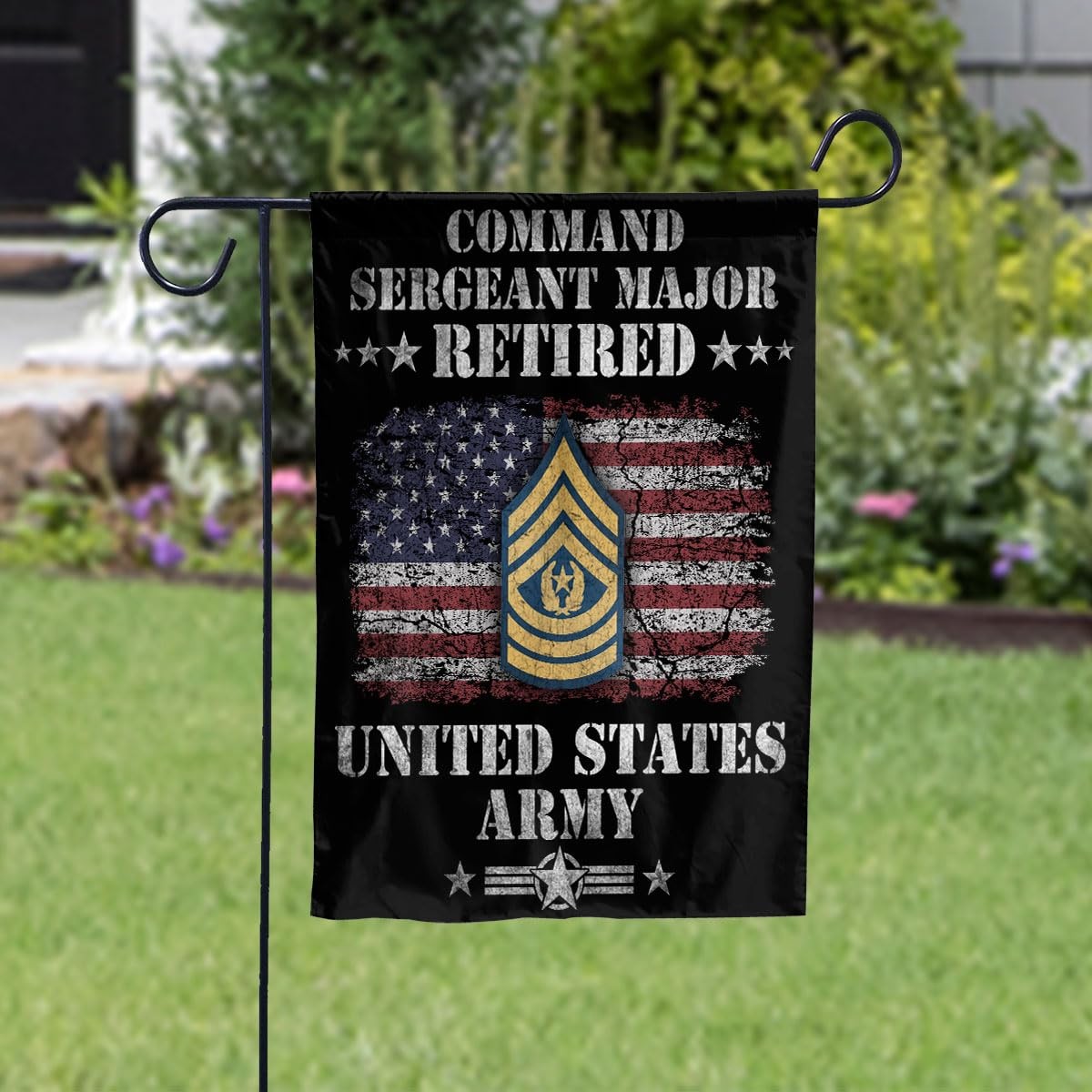 Command Sergeant Major CSM Retired Army Military Retirement Retired Garden Fl... gallery