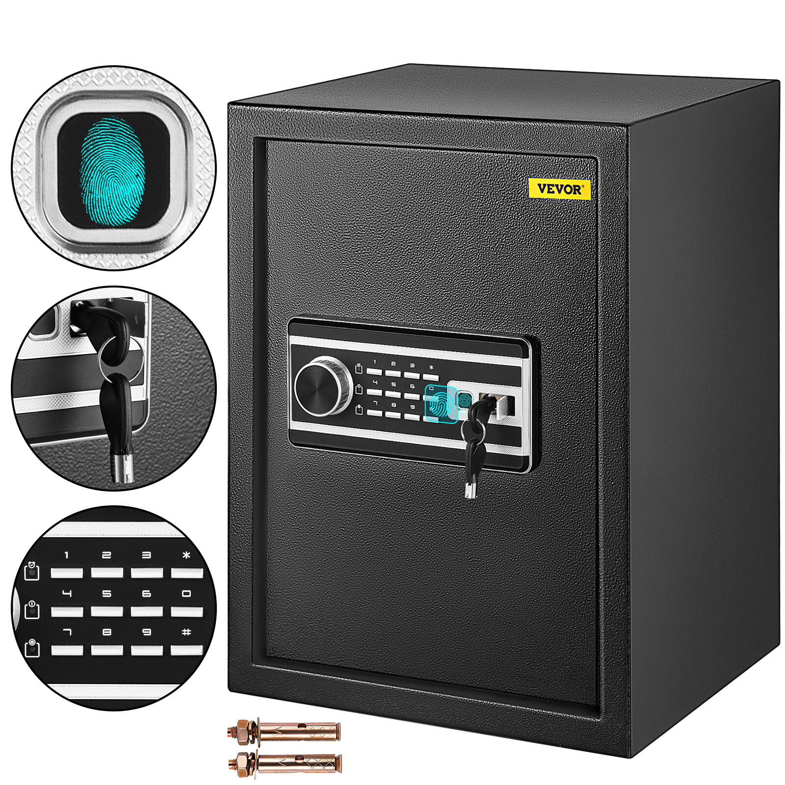 VEVOR Safe Box Lock Security 2.1 Cubic Feet Digital Safe Key Lock Home Office gallery