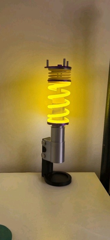 3D Printed Coilover LED Desk Lamp - Automotive Suspension Light - Car Enthusiast gallery