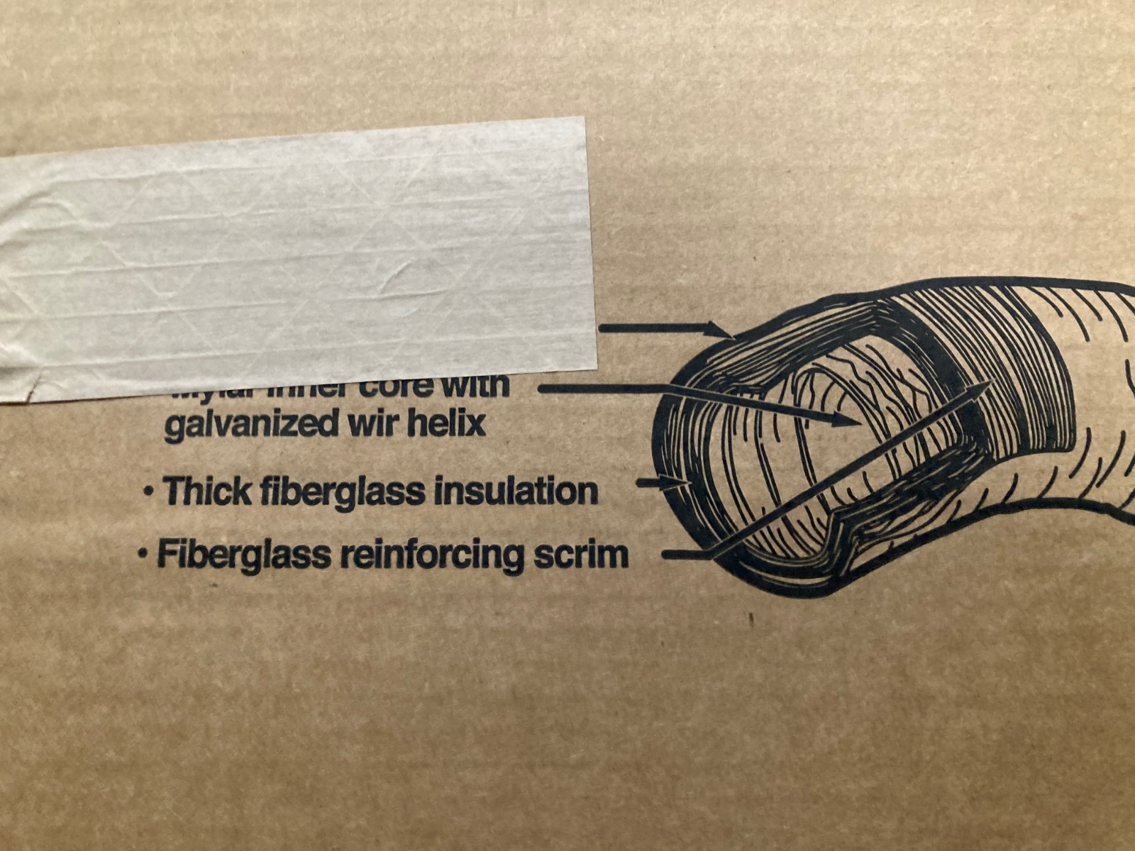 Master Flow 12in x 25 Ft Flexible Duct R8 Heavy Duty Insulated Reflective Jacket gallery