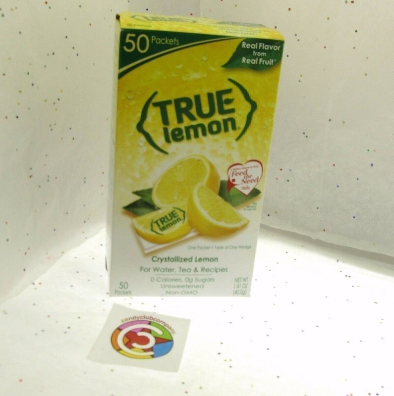 True Lemon ~ Crystallized Lemon ~ Real Flavor From Real Fruit ~ 50 Packets gallery