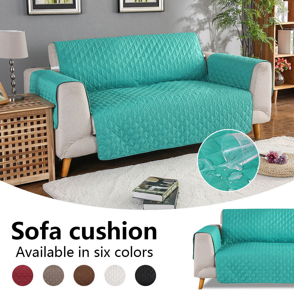 Quilted Waterproof Slipcover Pet Kids Protector Mat Sofa Couch Cover Anti-slip gallery