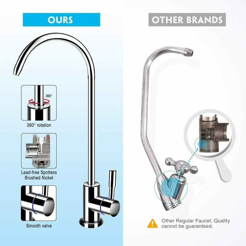 5 Stage 100GPD Reverse Osmosis Drinking Water Filtration Home Purifier System gallery