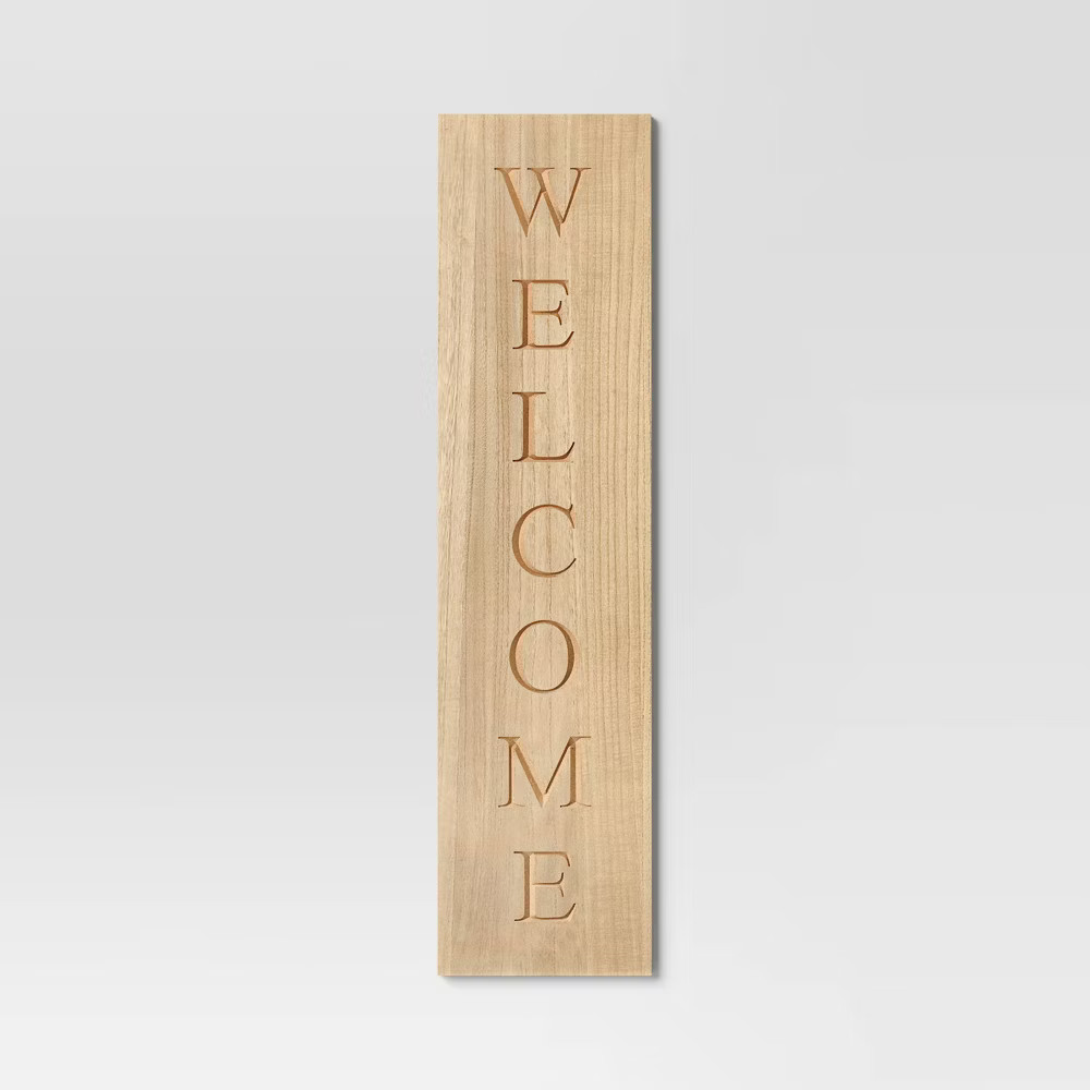 40"x10" Reversible Wood Leaner - Threshold: Farmhouse Style MDF Vertical gallery