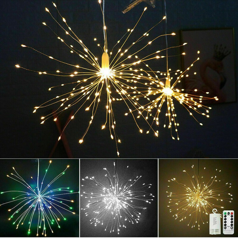 150 LED Firework Fairy String LED Light Dandelion Hanging 8 Modes Remote Party gallery
