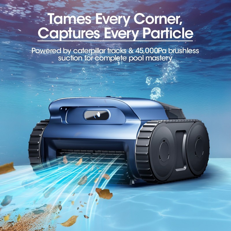 Seauto Cordless Robotic Pool Cleaner Floor Wall Waterline Clean 180 Min Runtime gallery